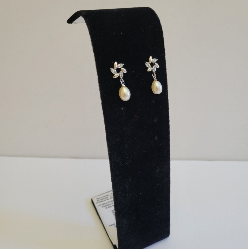 Women's Platinum Plated Crystal Earrings